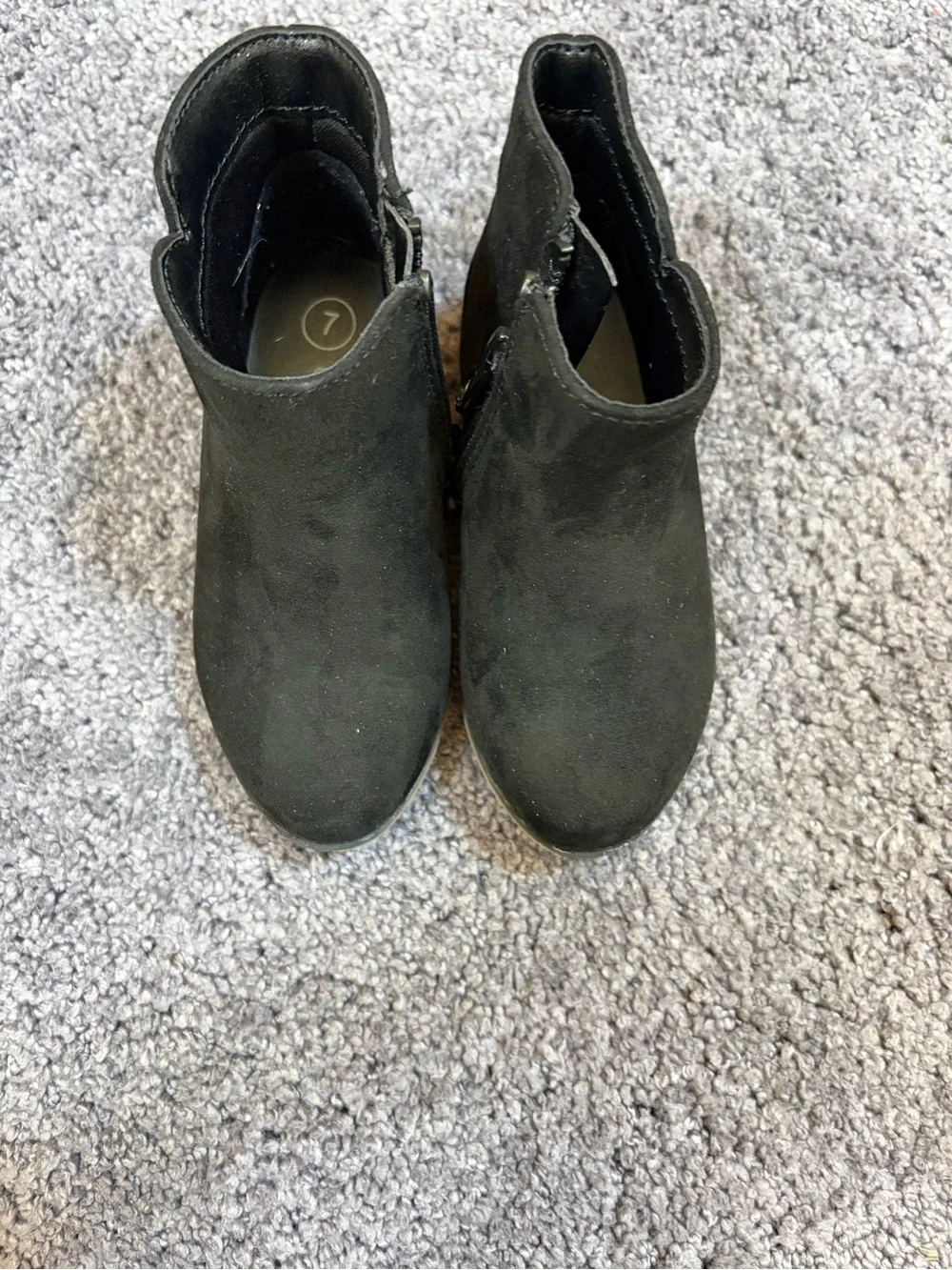Cat & Jack Black Suede Toddler Ankle Boots